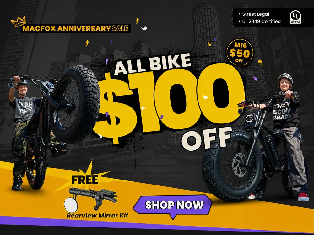 Macfox Anniversary Sale: $100 Off Bikes + Free Mirror Kit