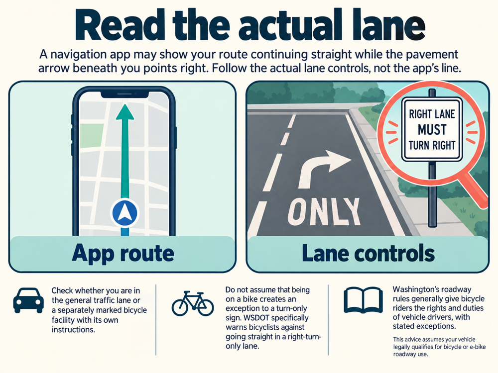 Washington State: Going Straight When Your Lane Becomes Right-Turn Only