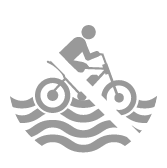 No Riding in Deep Water or Flooded Areas