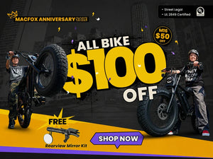 Macfox Anniversary Sale: $100 Off Bikes + Free Mirror Kit