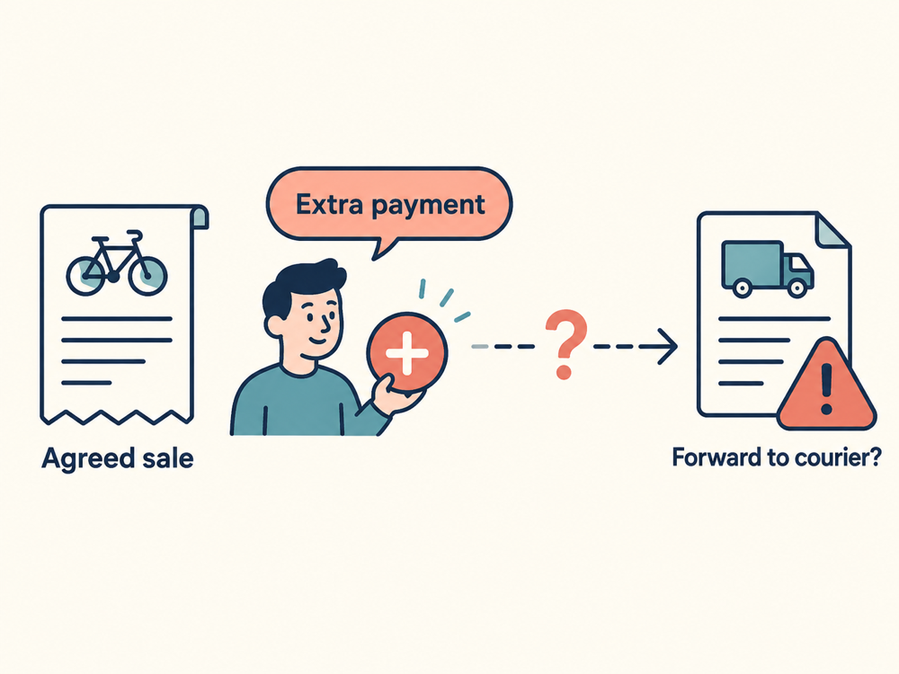 E-Bike Buyer Overpays and Asks You to Pay a Courier