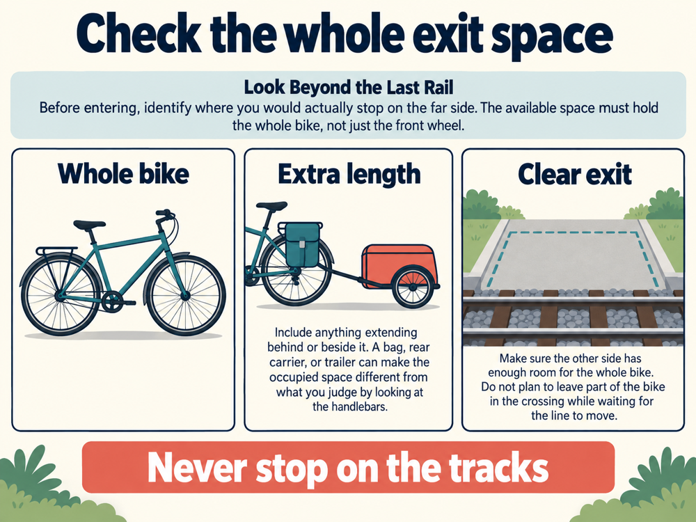 Never Enter a Rail Crossing Without a Clear Exit