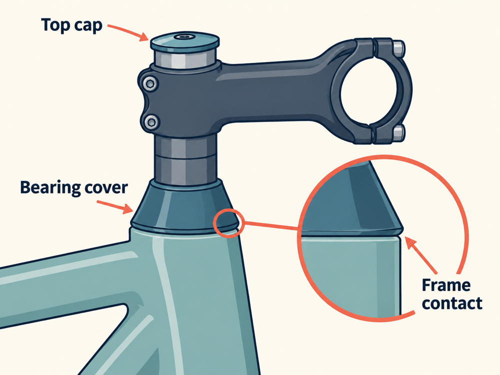 Headset Cover Rubs the Frame After Reassembly: Check the Upper Assembly