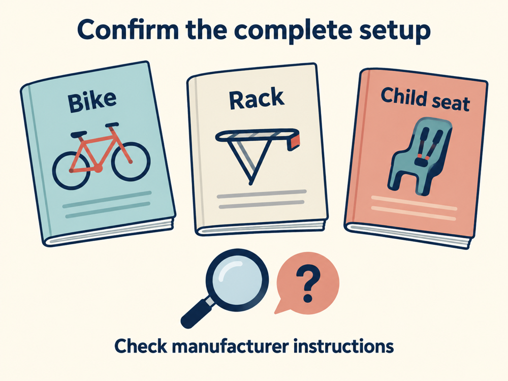 A Child Seat Clamps Onto the Rear Rack: Is the Full Mounting Setup Approved?