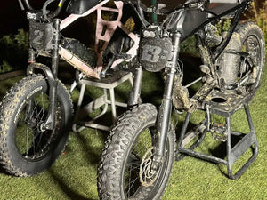 Macfox X1S black electric bike shown as a customized build.