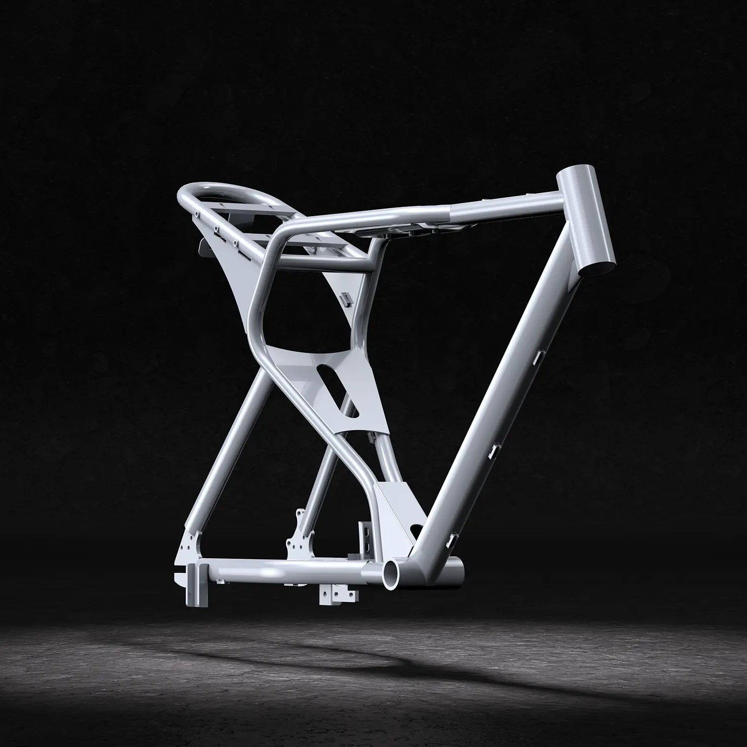 The frame features a one-of-a-kind pearl white finish, created through meticulous color blending with pearl powder. It resists scratches and chipping, while under the light it reveals a subtle, shimmering effect that makes it truly unique.