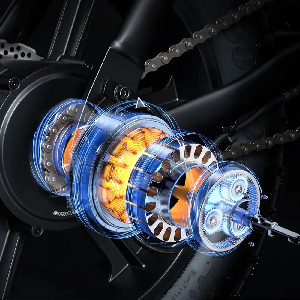 500W motor, fully Class 2 compliant. Equipped with a 500W motor, the M16 offers a legal and safe ride with a top speed of 20mph—perfect for cruising through your neighborhood or heading to school.