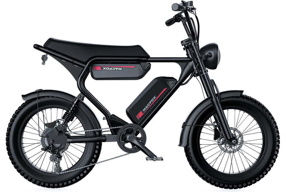 Macfox X2 Electric Mountain Bike Off Road Full Suspension Brown Single Without