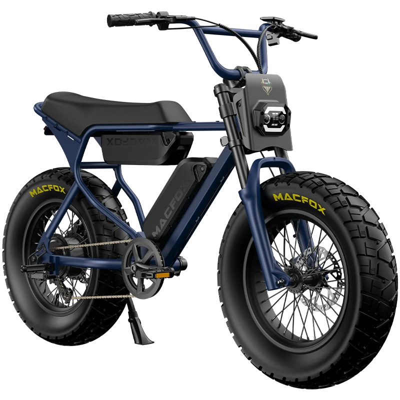 Macfox X7L electric bike blue dual battery - long range fat tire eBike