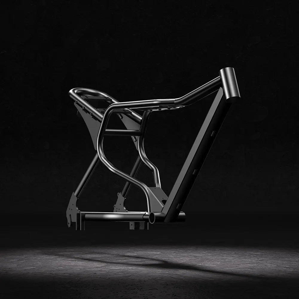 Durable steel frame made for mods and daily abuse.The high-carbon steel frame offers strength and clean lines. Matte black finish fits any aesthetic and gives plenty of room for custom upgrades.