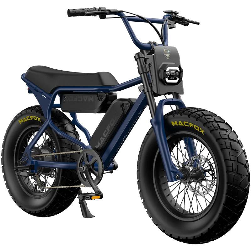 Macfox X7 electric bike blue dual battery - adventure ready eBike